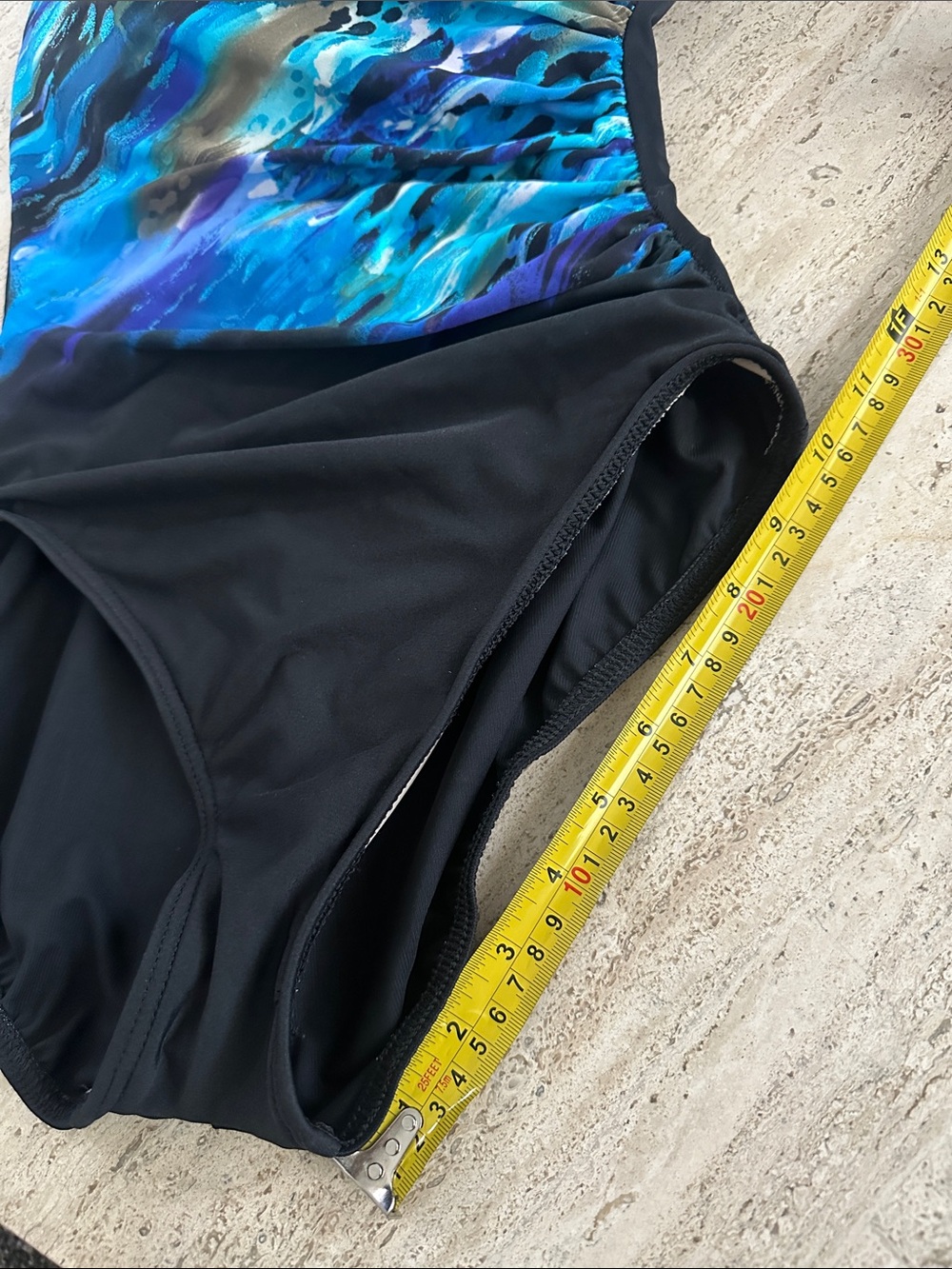 Miraclesuit Escape Underwire Abstract Ocean Print  Swimsuit Black Blue Size 12 - Picture 12 of 16